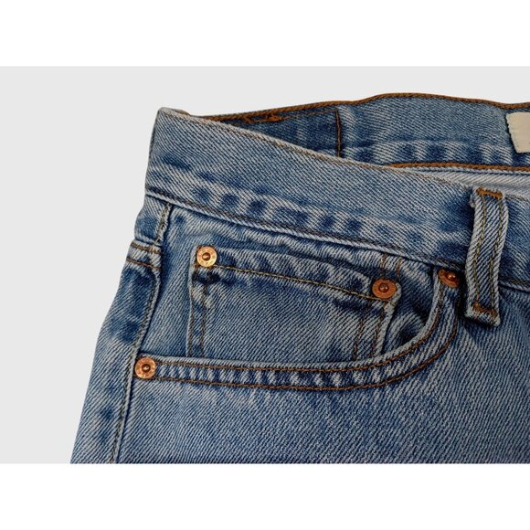 Levis 505 Jeans Mens 36x32 Blue Regular Fit Straight Leg Denim Made Lesotho - Picture 3 of 9